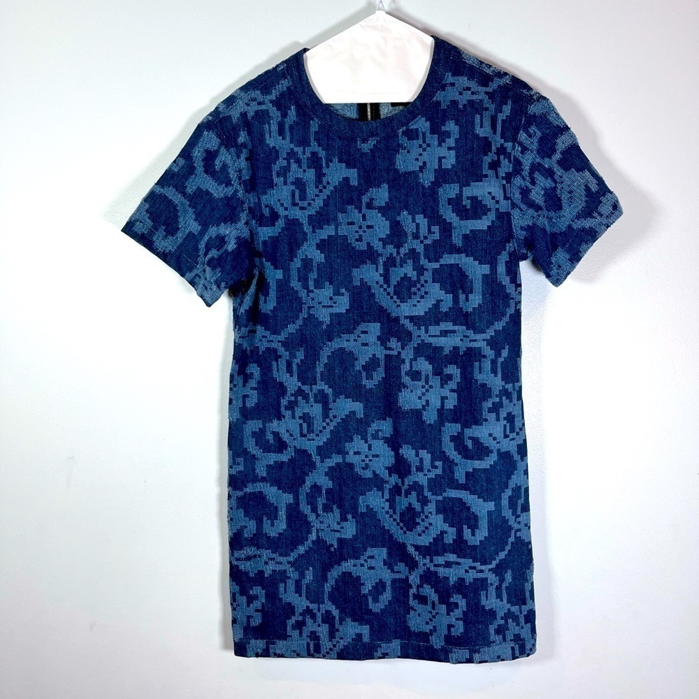 Rag and Bone Esmond Laser Cut Denim Dress Size XS. Pockets